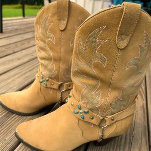 Dingo suede cowboy boots , ladies 8.5
